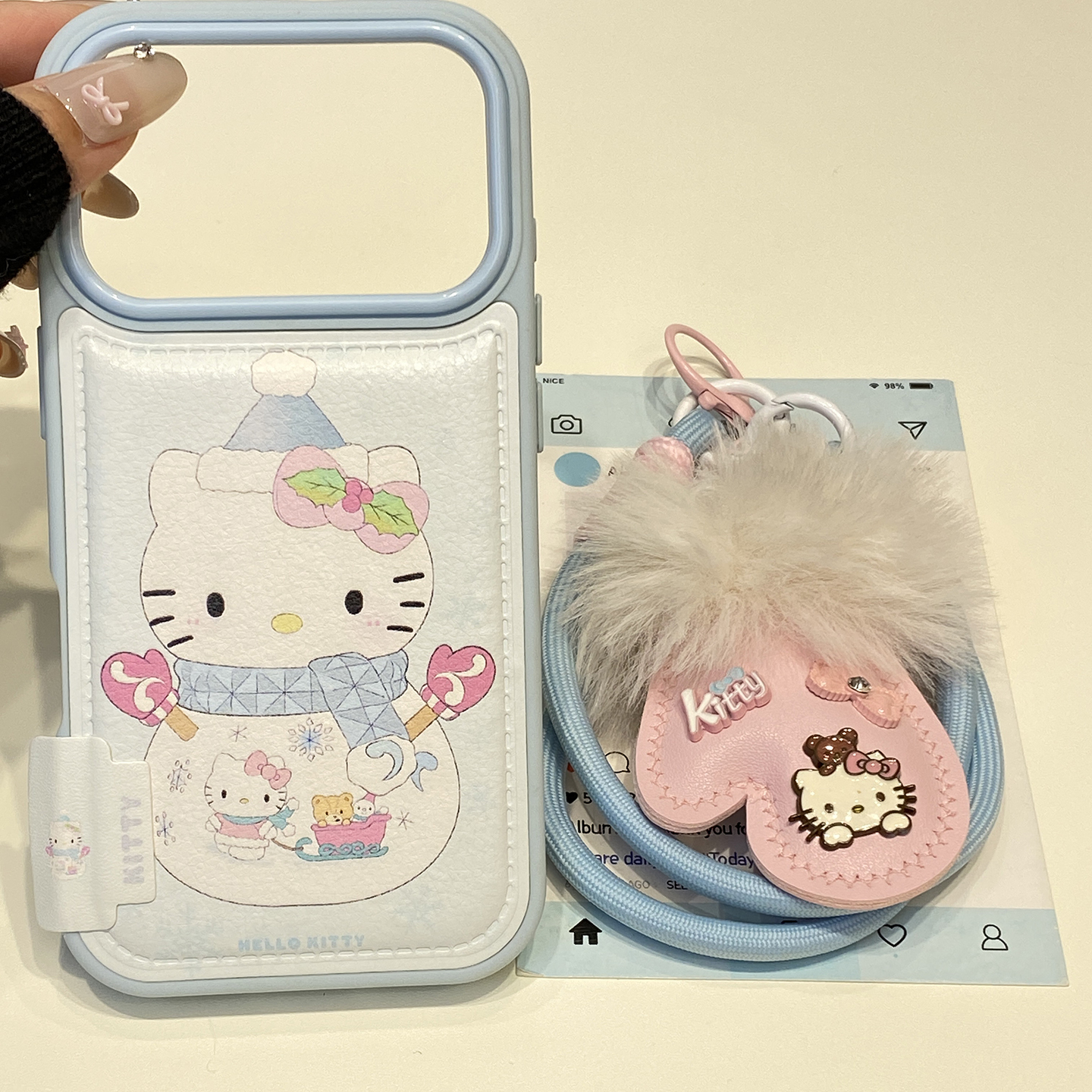 可爱卡通雪人kt猫手机壳