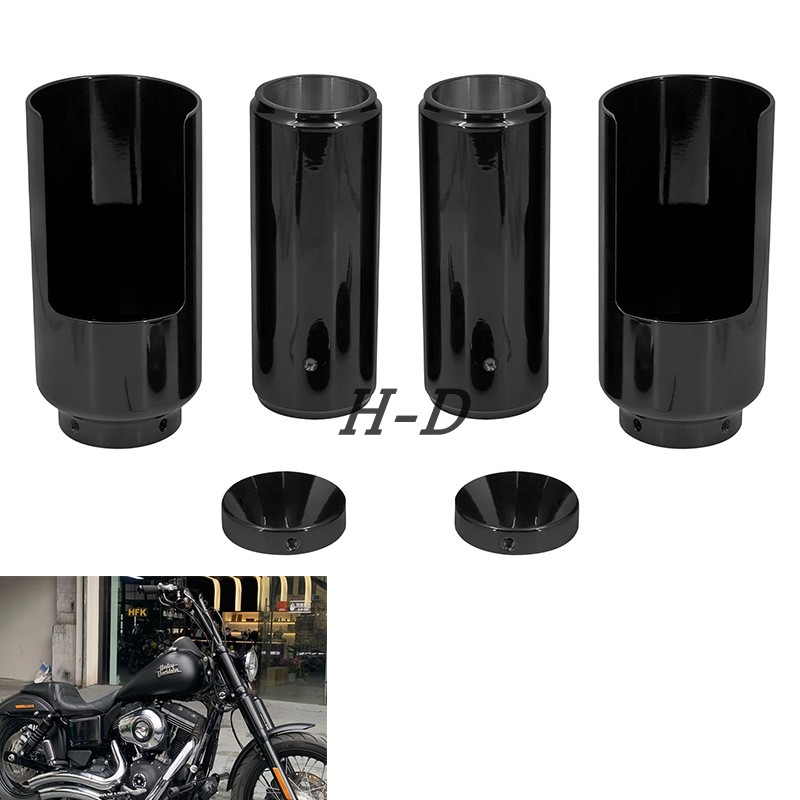 适用哈雷戴娜2006-2017年 改装前叉减震套筒黑色前避震装饰罩防尘