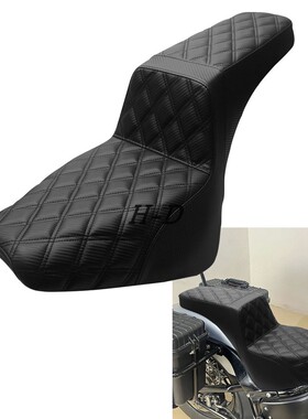 适合哈雷软尾街霸18年后 摩托车配件改装坐垫双人坐垫连体坐垫