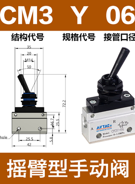 全新摇臂型机械阀手动阀CM3Y-05 CM3Y06 CM3Y08三口二位包邮