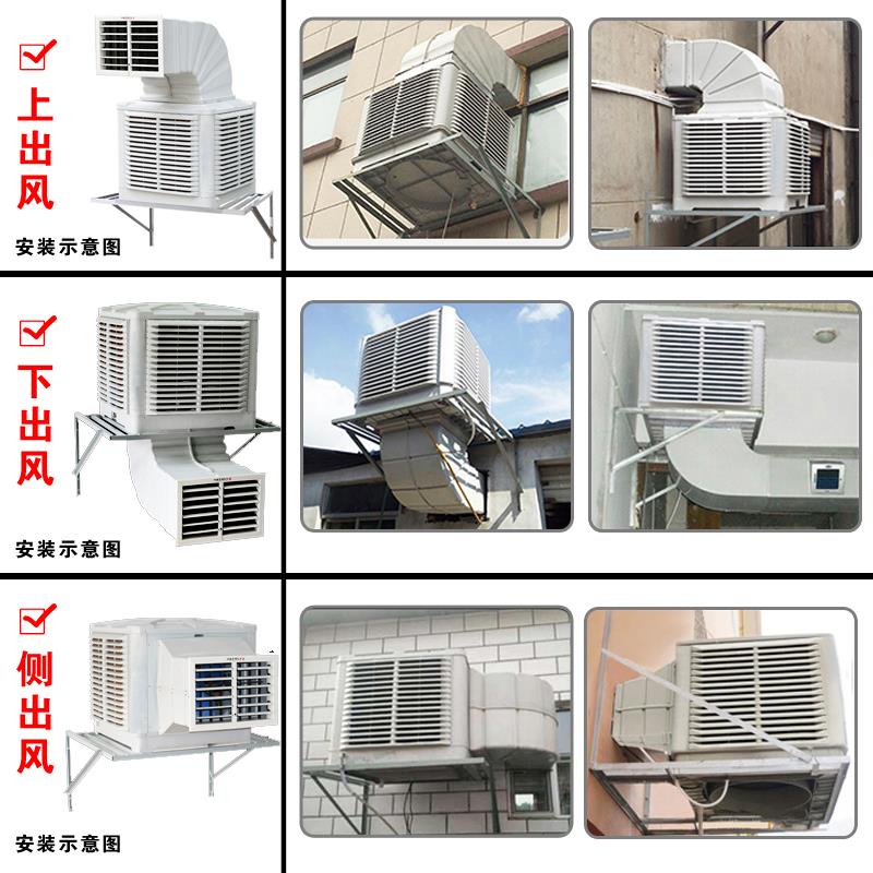 新款工业冷风机商用大功率挂式环保水冷空调扇厂房养殖猪场冷包邮