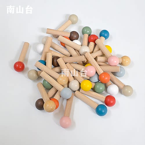洞洞板配件大全15mm火柴棍装饰彩色实木火柴棒1.5厘米10.12mm直径