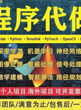 matlab代编程序代做代码帮做复现python深度机器学习算法仿真设计