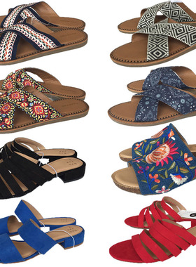 2024夏季欧美新款一字型拖鞋外贸原单大码42.43.44女人凉拖沙滩鞋