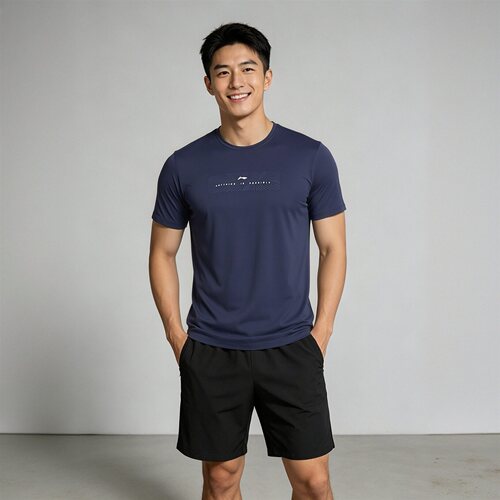 李宁短袖男子冰感防晒T恤