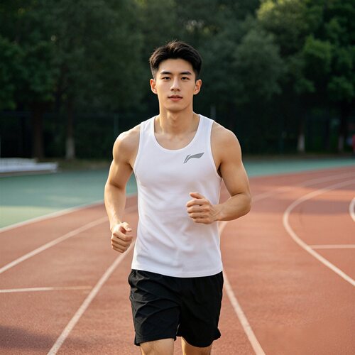 李宁无袖男子速干透气背心