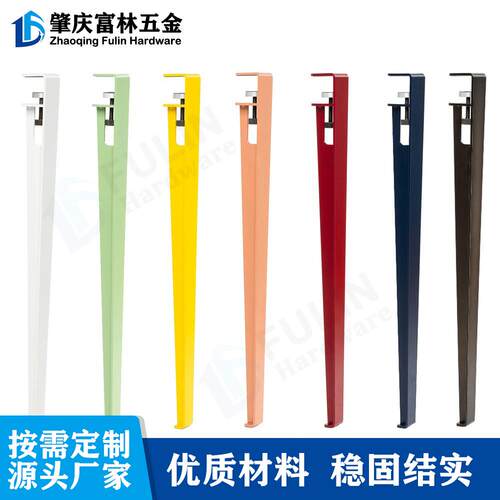 富林夹钳桌腿办公桌脚铁艺桌子支撑架工作台无需螺丝安装桌脚