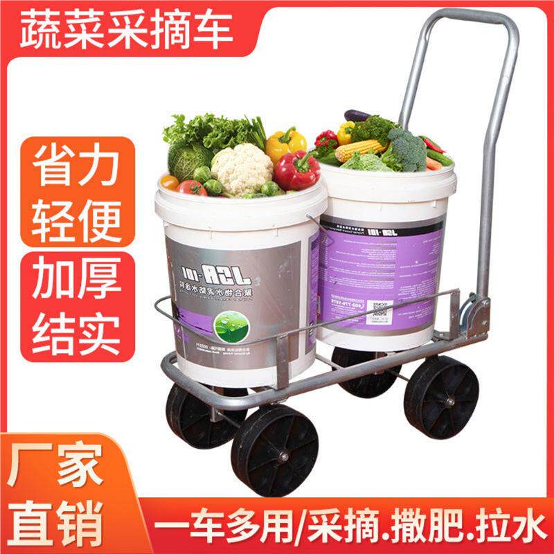 大棚采摘车运输黄瓜西红柿各种蔬菜瓜果移动运输车便携式工具车推