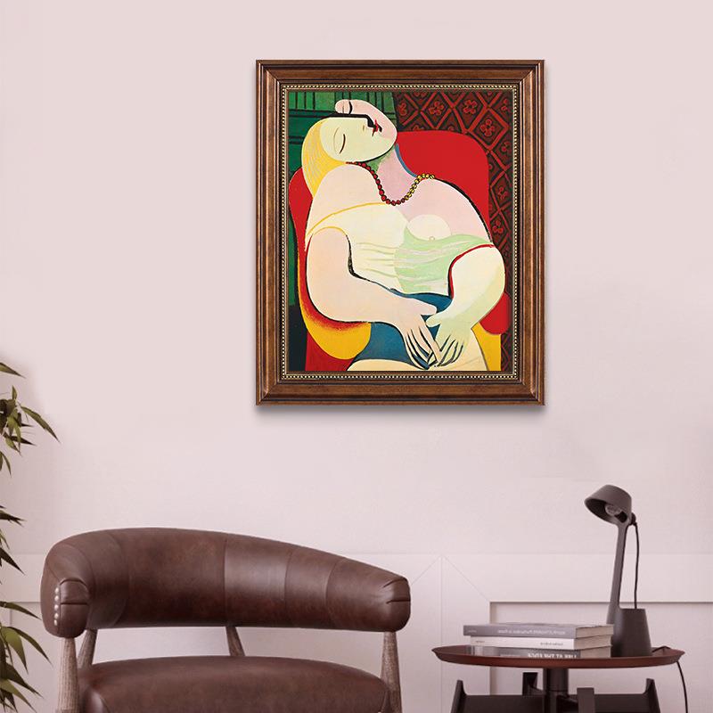 欧式客厅书房世界名画毕加索装饰画抽象美式人物艺术挂画玄关壁画