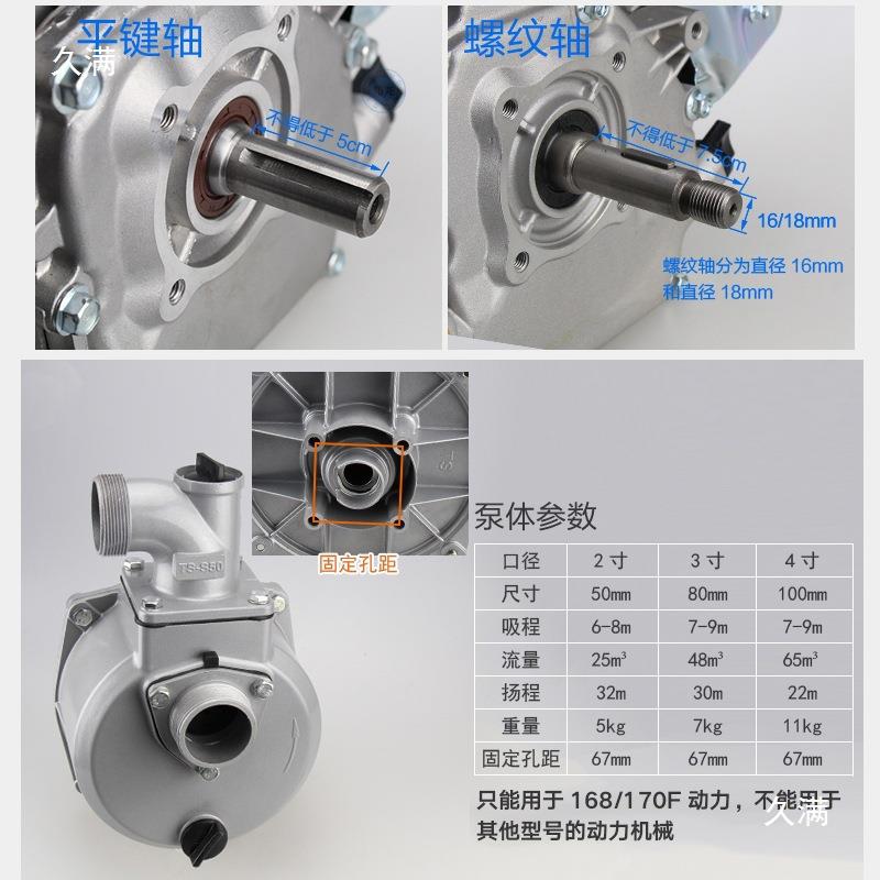 汽油机水泵配件2寸3寸4寸抽水机自吸泵泵体总成抽水泵高扬程泵头
