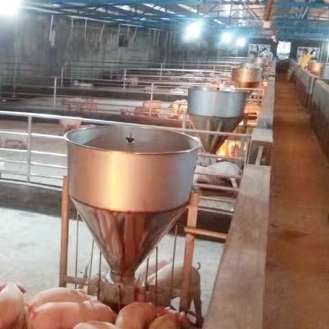 加厚不锈钢大猪育肥母猪食槽小猪用双面料槽养殖场喂鸡新款猪食槽