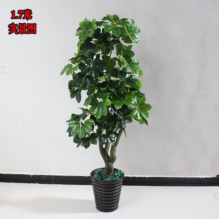 厂家直供新款仿真绿植盆栽酒店家居客厅装饰摇钱树人造发财树盆栽
