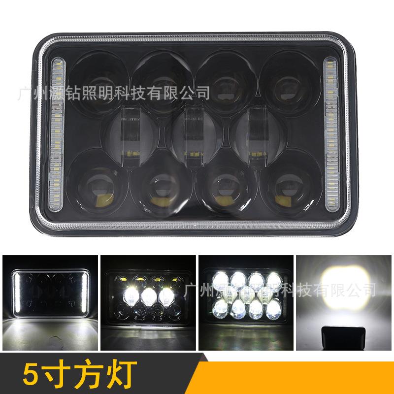 4X6汽车LED大灯 5英寸卡车方灯 60W越野车灯 牧马人改装前大灯