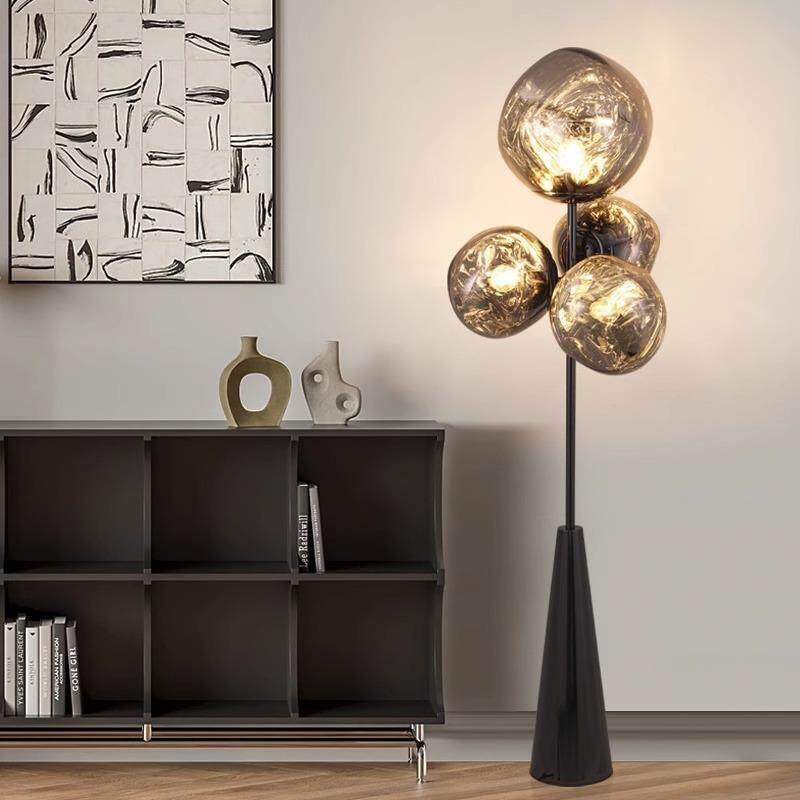 北欧简约熔岩落地灯轻奢客厅书房设计师高级感氛围装饰沙发立式灯