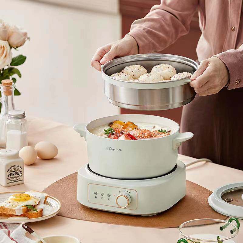 官方正品小熊电热锅DHG-D25G2电火锅2.5L家用宿舍学生多用途小电