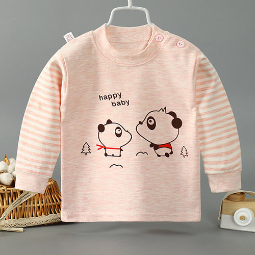 贴身长袖打底衫彩棉居家婴儿秋衣