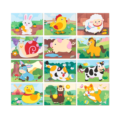 儿童3d立体贴画手工diy玩具