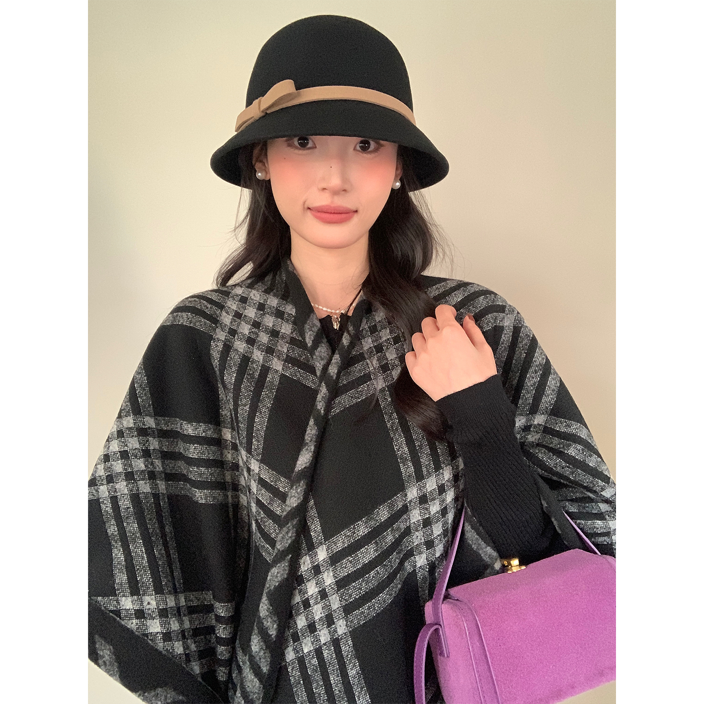 松弛感轻奢优雅时尚披肩