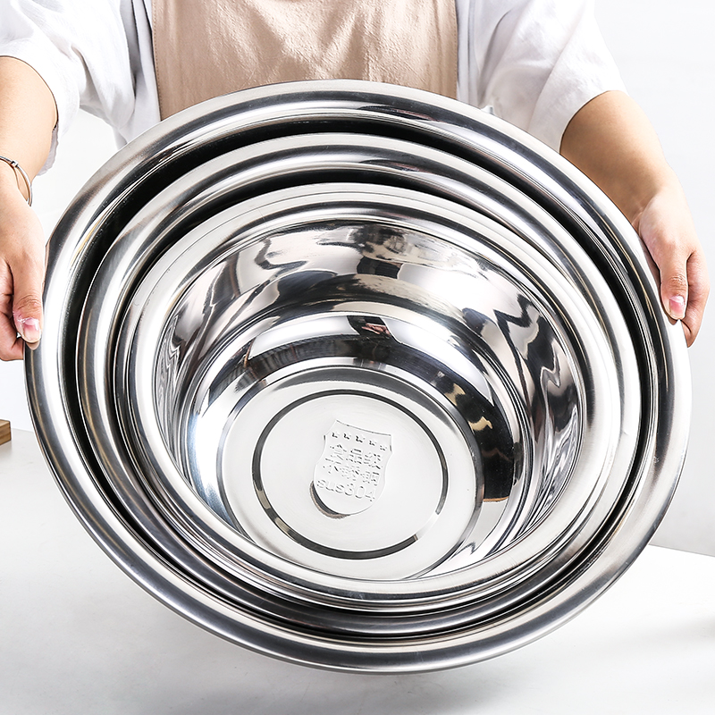 加厚304不锈钢大盆特大号超大