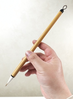 【行且知】出锋3cm口径0.8cm狼羊兼毫中楷毛笔初学者楷书笔