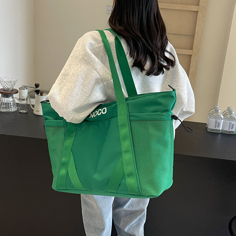 待产收纳包潮流轻便纯色单肩斜挎手提大容量瑜伽包健身包购物袋