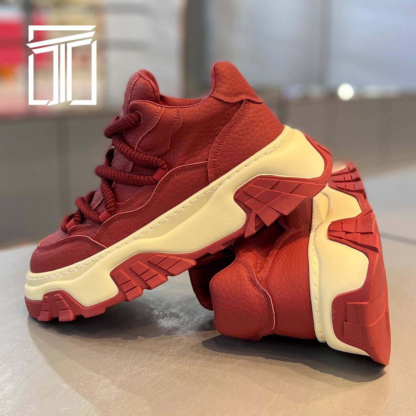 香港ITMY3 冬季新款男鞋百搭轻便厚底增高皮面低帮时尚运动休闲鞋