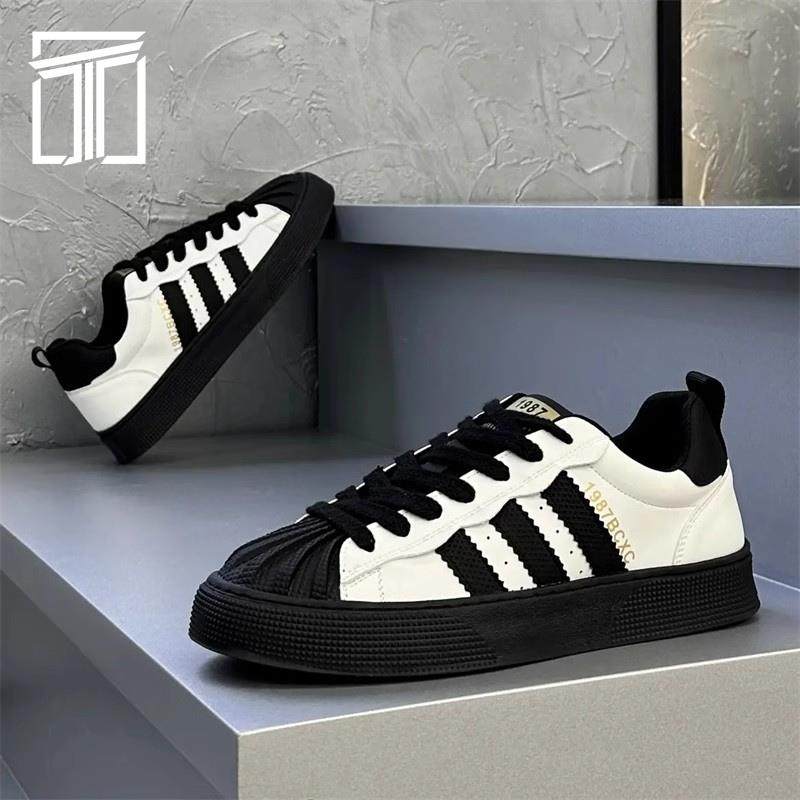 香港ITMY3 2025夏季新款男鞋三道杠贝壳头休闲 鞋百搭低帮舒适鞋