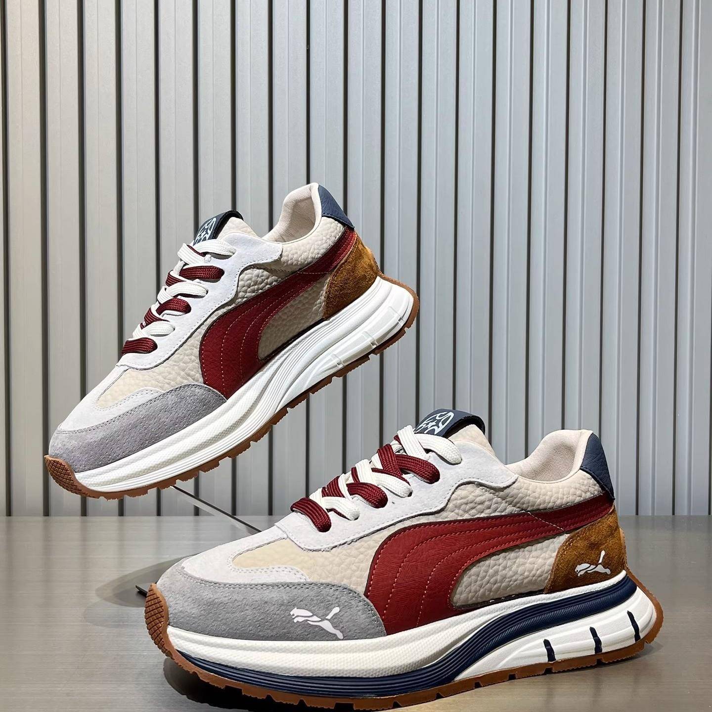 男鞋2025秋季新款网红爆款华夫阿甘鞋男士覆古潮流百搭运动休闲鞋