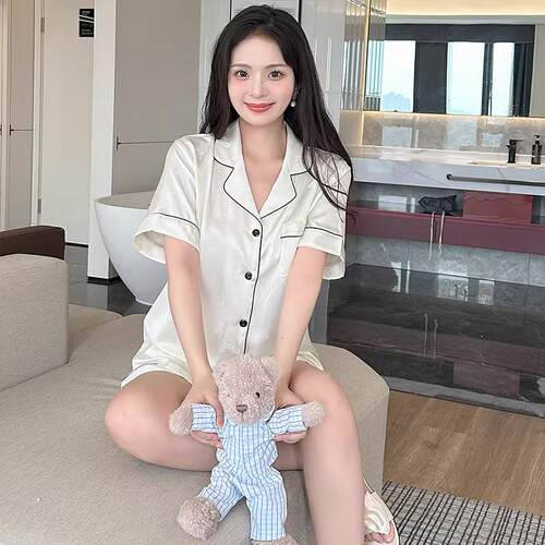 睡衣女2026新款夏季性感真丝短袖短裤裤套装夏天薄款高级感家居服