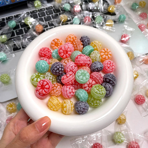不多言花瓣水果硬糖高颜值小零食