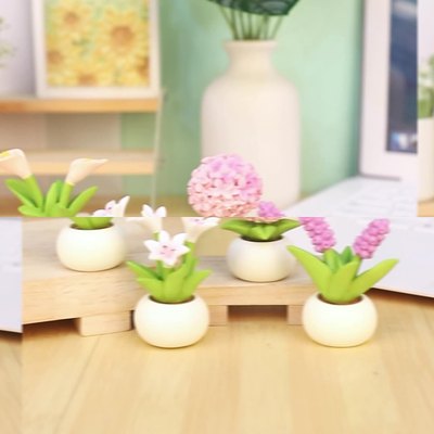 办公桌面摆件清新花盆创意装饰品