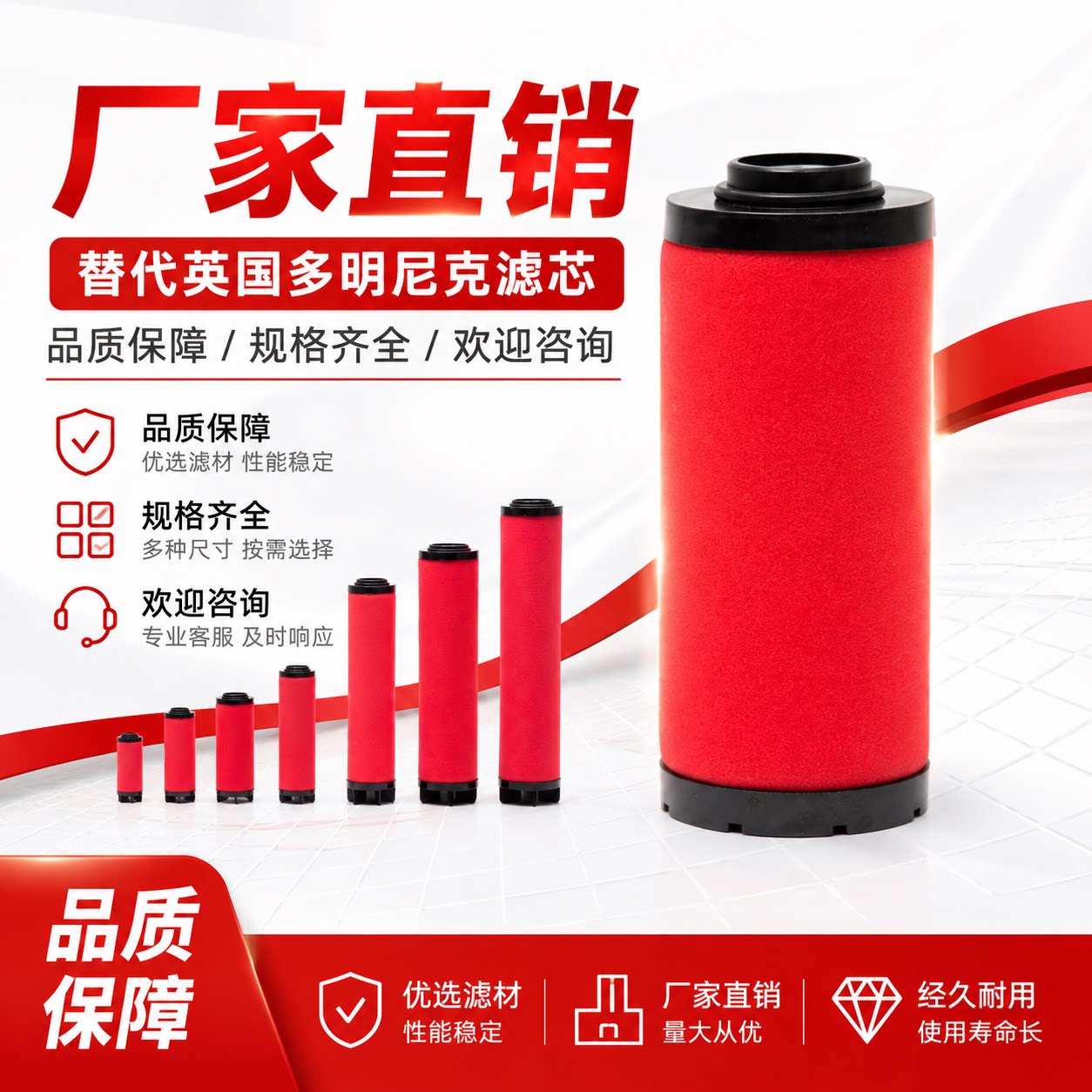 环海滤芯过滤器多明尼克冷干机DH