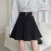 大尺码 黑色蓬蓬半身裙女夏春季 2026年新款 胖mm高腰显瘦a字伞0206r