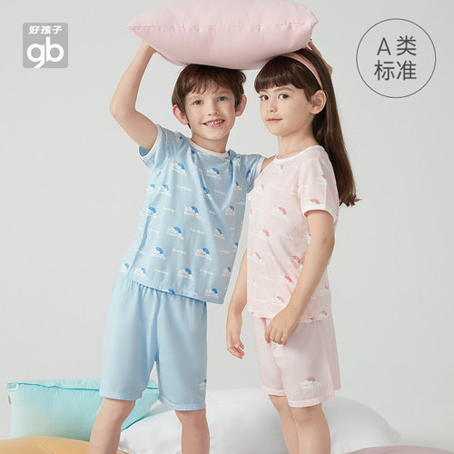 好孩子夏季薄款透气短袖短裤套装