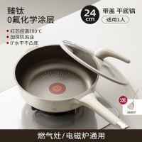 Titanium uncoated flat pan, non-stick pan, household steak, induction cooker, gas stove, special stir-frying pan, non-stick deep frying pan thumbnail 2