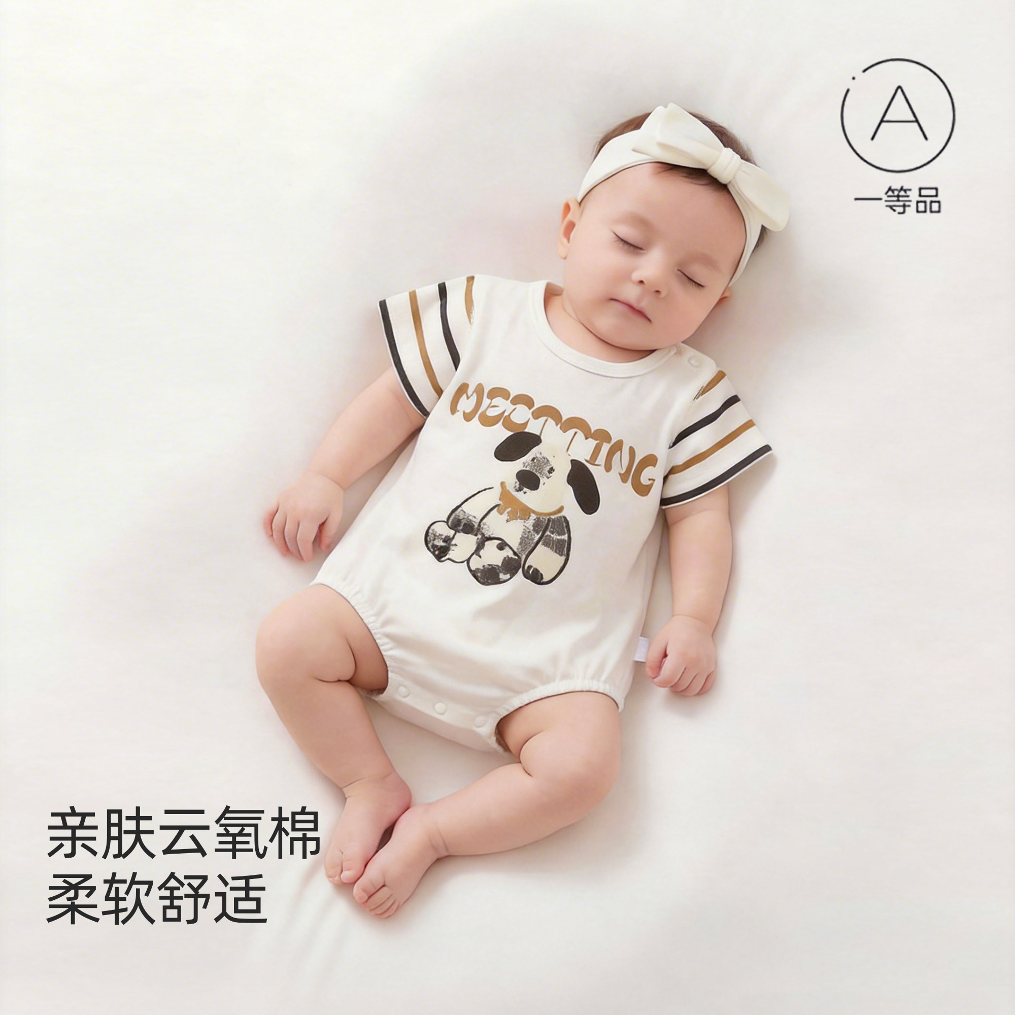 婴儿衣服宝宝包屁衣夏季薄款纯棉a类连体新生儿三角包臀哈衣爬服