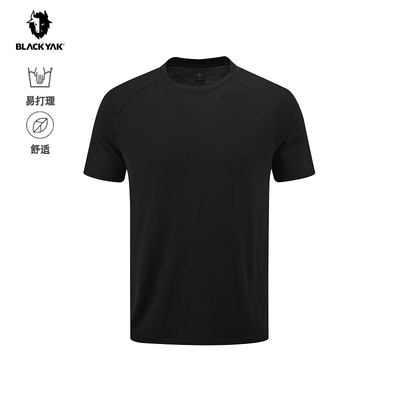 BLACKYAK/布来亚克短袖男25秋季户外美利奴羊毛短袖圆领T恤FYM407