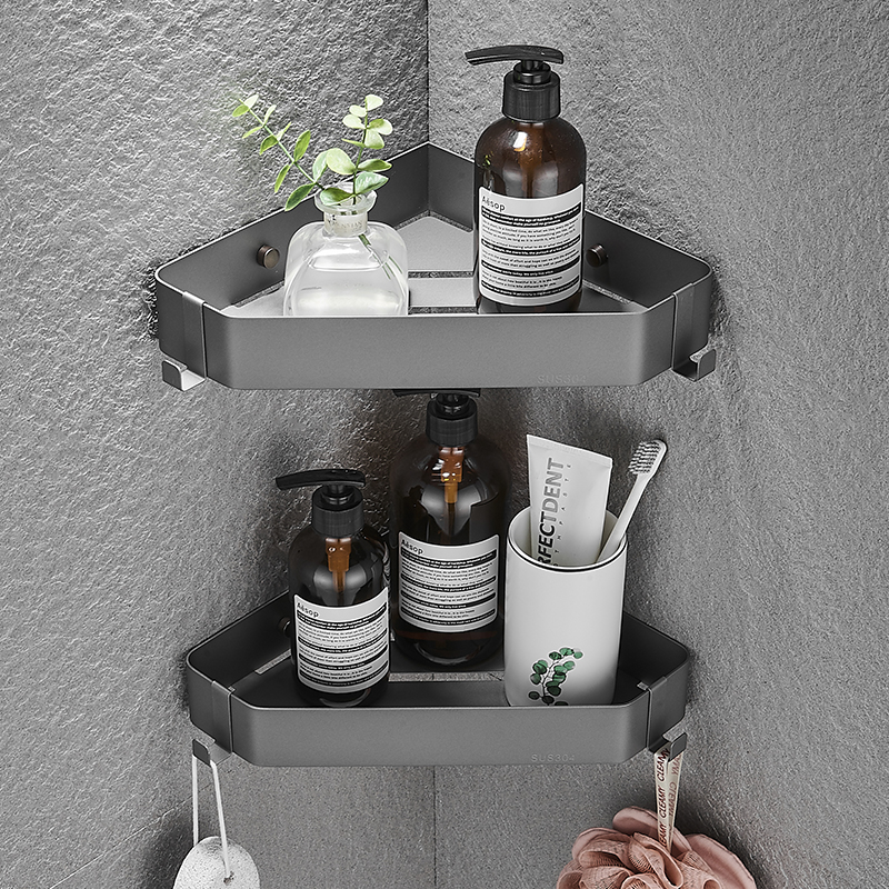 304不锈钢浴室三角置物架加厚