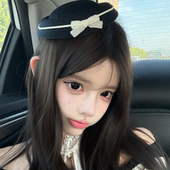 纯欲 水手风小礼帽黑白蝴蝶结拍照贝雷帽女生可爱甜美圆顶帽发饰