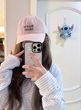 韩韩的帽子～粉色字母刺绣棒球帽女春夏简约遮阳帽休闲百搭鸭舌帽