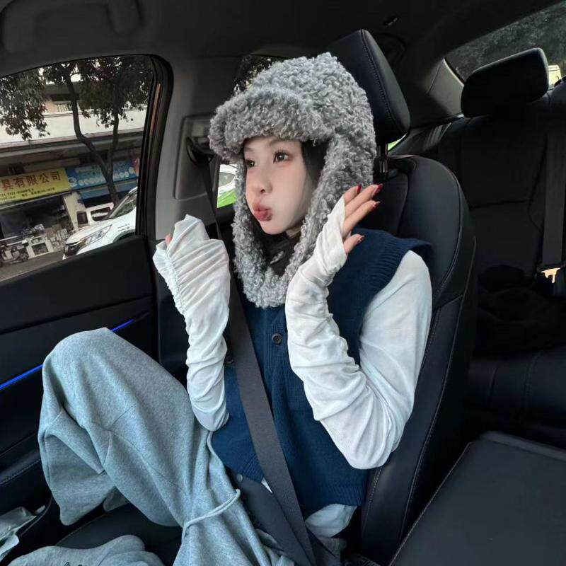定制款~韩版太空灰羊羔圈圈毛绒护耳帽女冬季保暖显脸小雷锋帽ins,服饰配件/皮带/帽子/围巾,帽子,淘宝优惠券,粉丝福利购,淘宝优惠卷