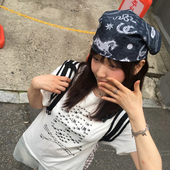 欧美个性 包头巾 素小方巾女潮人穿搭个性 美式 复古辣妹街头西部元