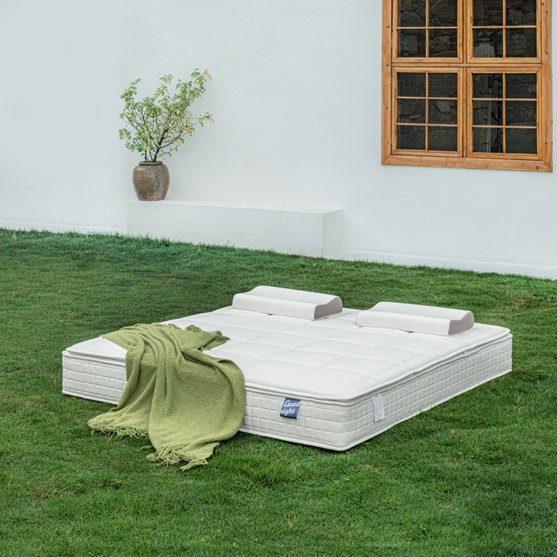 晚安家居 床垫舒压可拆卸三分区独袋弹簧软硬两用记忆棉床垫1.8m