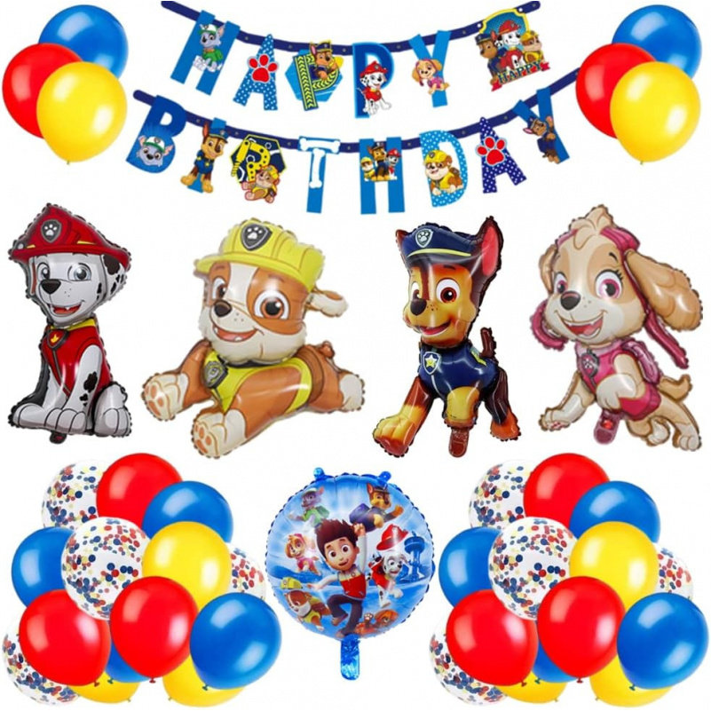 狗狗巡逻队生日派对主题套装拉旗
