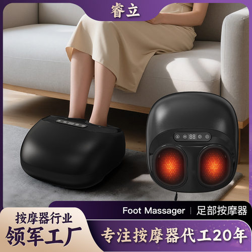 腿部按摩器跨境亚马逊智能热敷按摩足疗机家用气囊包裹脚底按摩仪