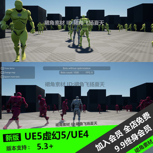 UE5虚幻4 实用AI智能自动优化器插件工具NPC Optimizer