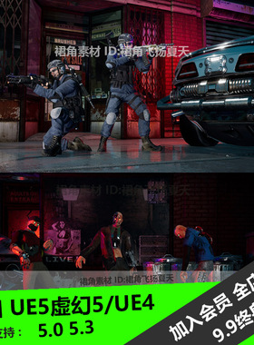 UE5虚幻4 游戏角色使用武器物品车模板蓝图Character Interaction