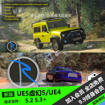 UE5虚幻4 游戏车辆行驶动画创建工具Rush Hour Vehicle Animator