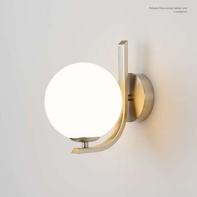 壁灯卧室床头灯包豪斯中古风客厅背景墙灯特亮楼梯过道走廊灯8864