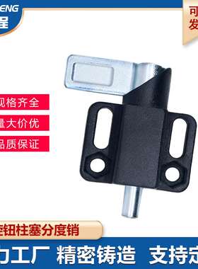 GN722.3 闩销分度销纵向法兰带把手型ZAU53自锁L型旋钮柱塞